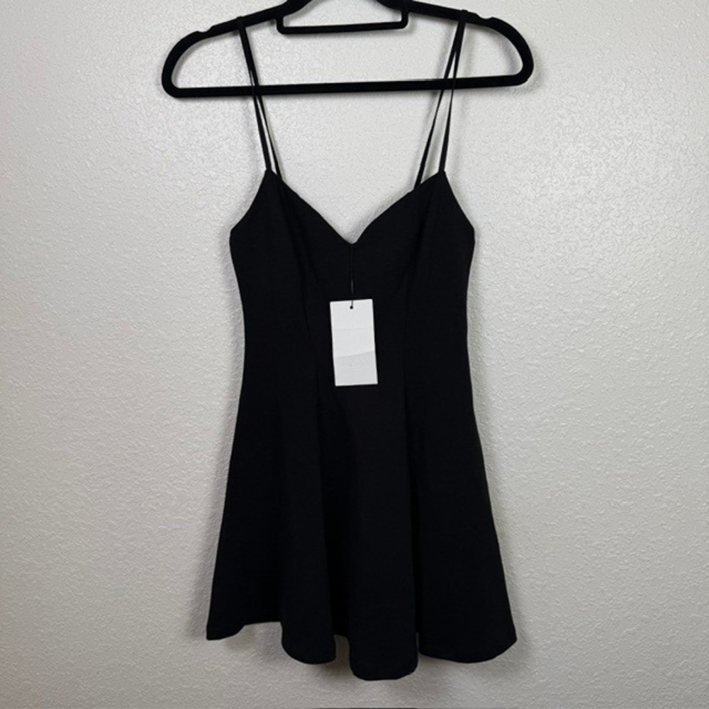 NWT Zara Fit and Flare Mini Dress Sleeveless Sweetheart Neckline Black Medium - Picture 2 of 12